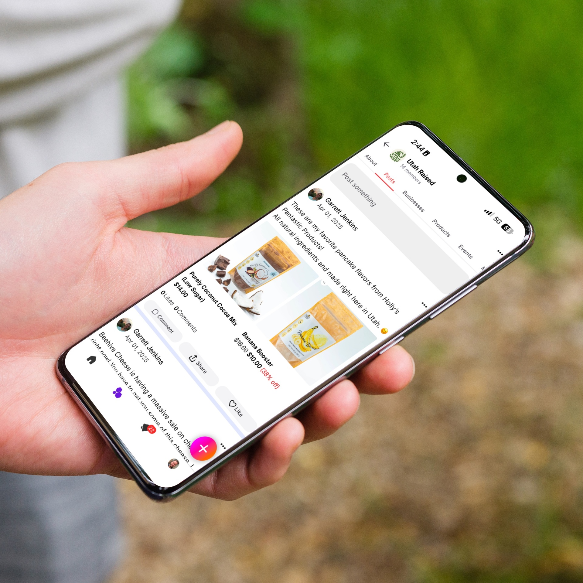 Mobile app interface