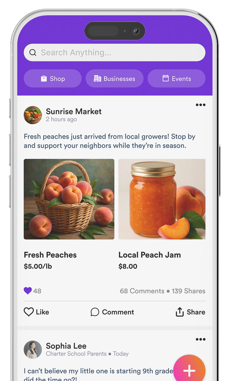 Mobile app interface